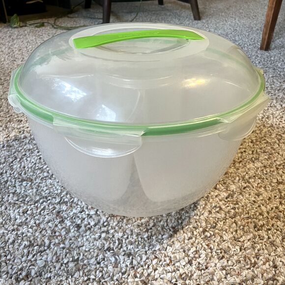 Snapware 4 Compartment Plastic Container Snap Fruit Vegetable Colander - Picture 2 of 11